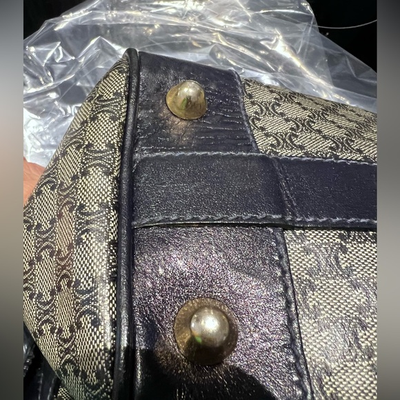 CELINE Macadam Boston Tote Bag M03 Navy Tan Cream PVC Leather - COA INCLUDED! - Picture 10 of 17